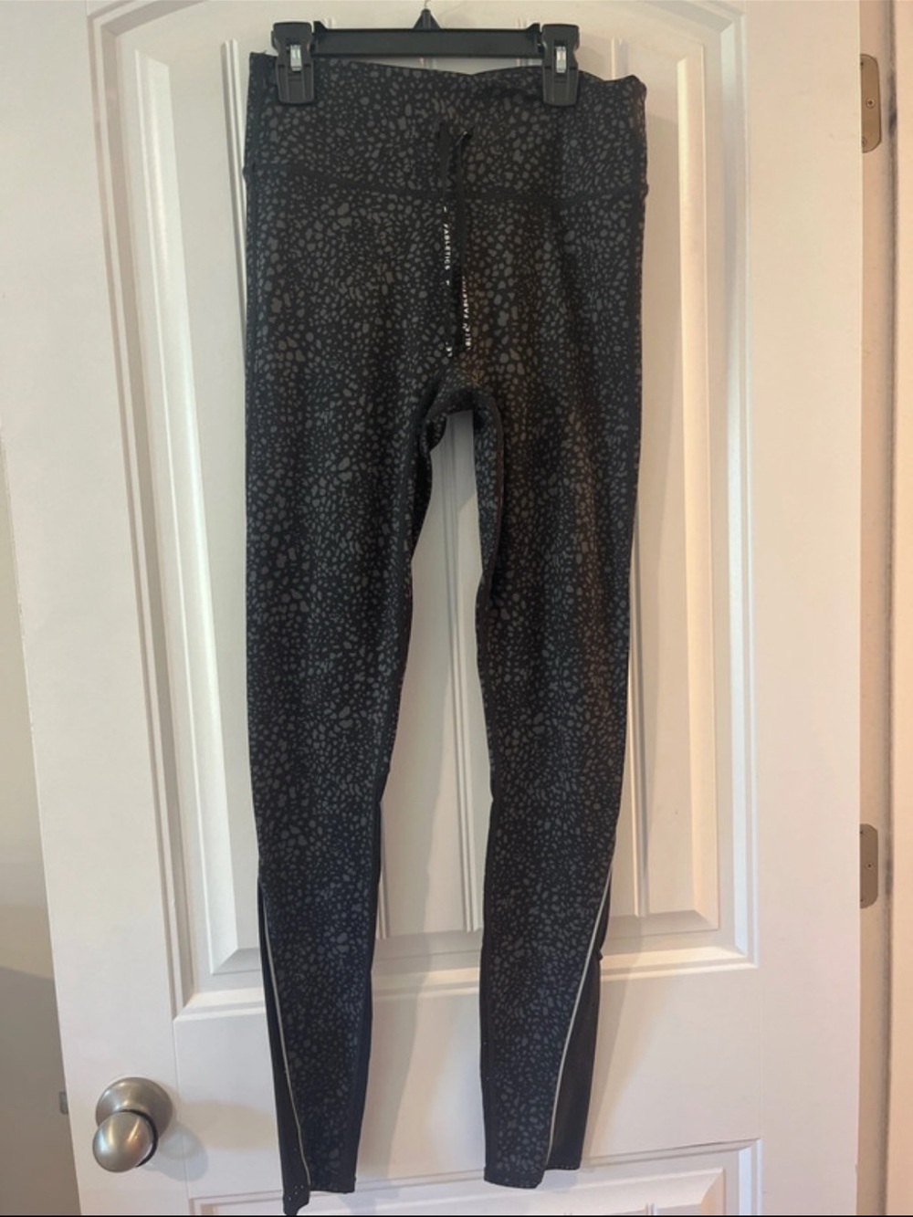 Fabletics Black Spot-Print High-Rise Leggings
